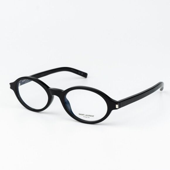 NEW Saint Laurent SL751 JEANNE OPT 001 Black Oval Women Eyeglasses - Picture 1 of 13